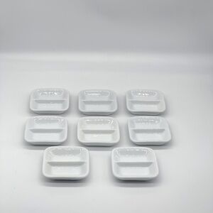 HD Design Ceramic two compartment sauce dipping dish set of 8